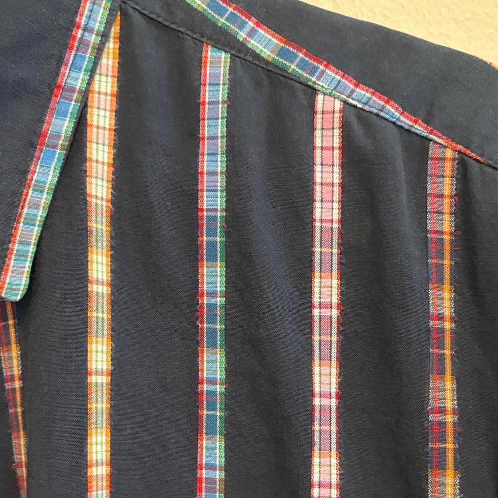 Mr. Turk Navy Striped Short Sleeve Shirt - Picture 4 of 10